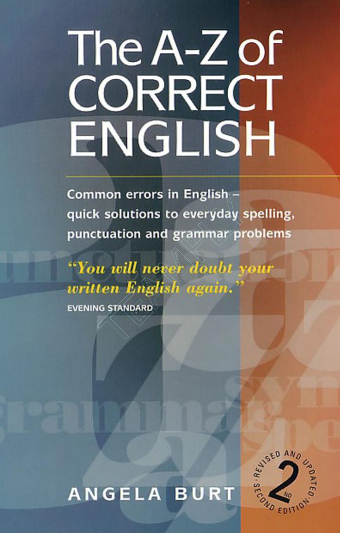 The A-Z of Correct English Common Errors in English