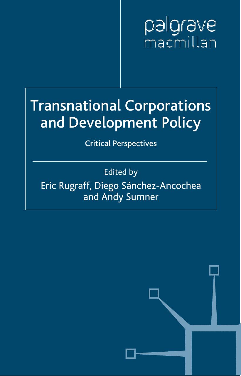 Transnational Corporations and Development Policy