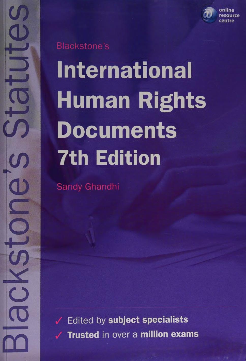 Blackstone's International Human Rights Documents