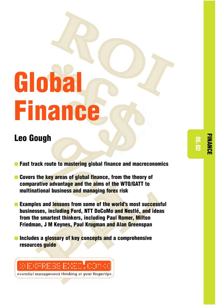 Global Finance (Finance 05.02)