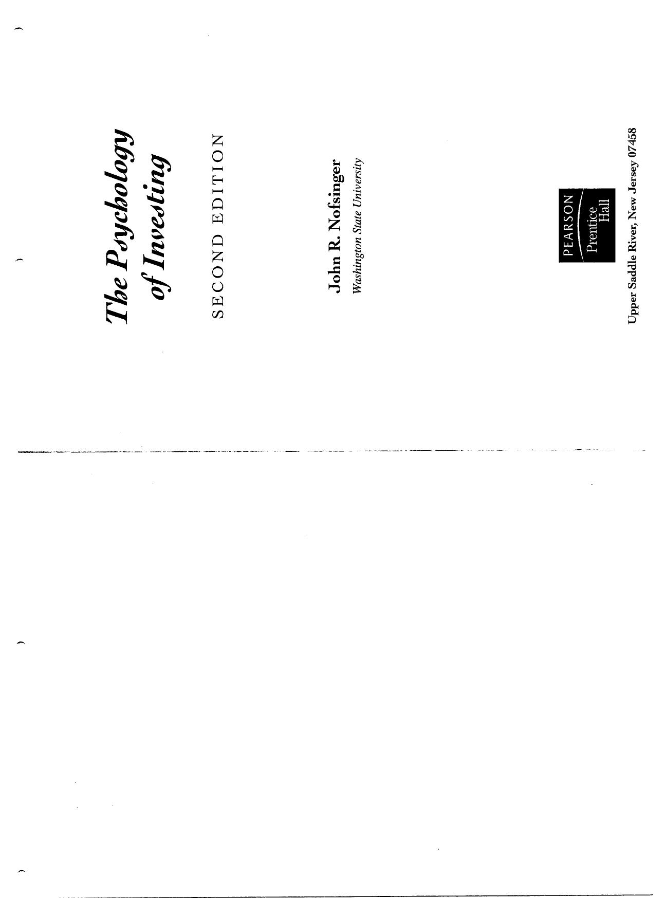 The Psychology of Investing (2002)