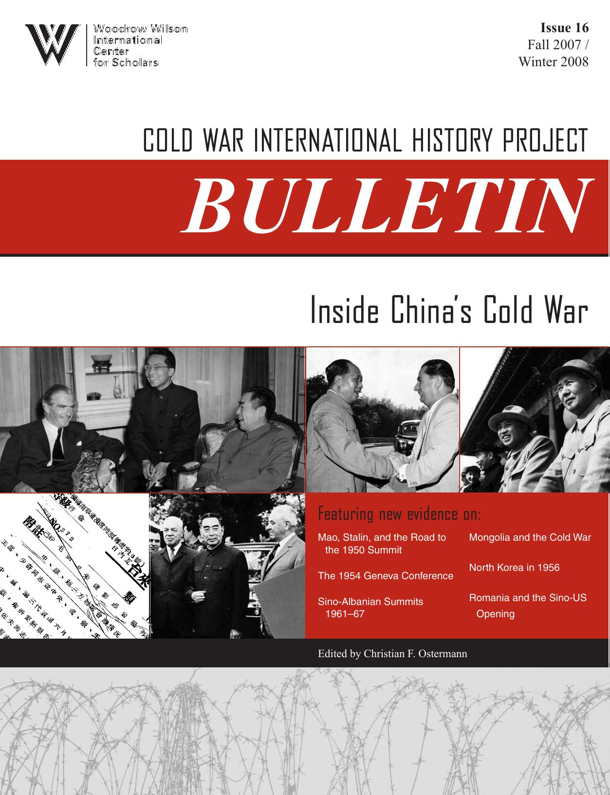 Cold War International History Project Bulletinl Inside China's Cold War
