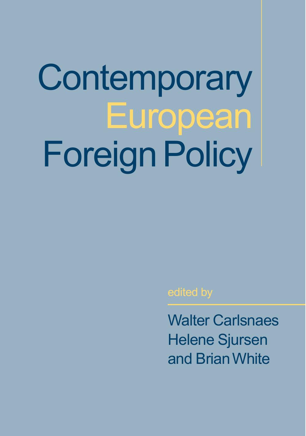 Contemporary European Foreign Policy
