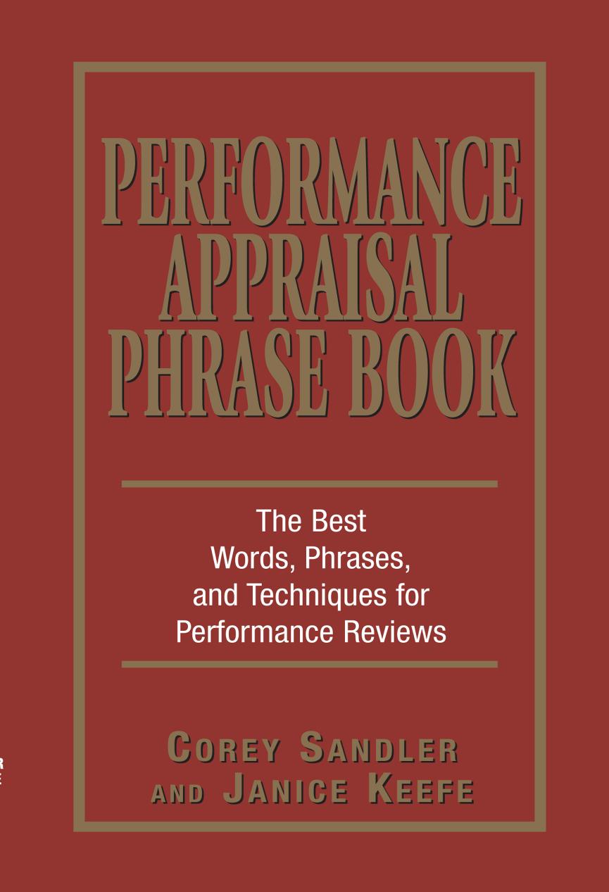 Performance Appraisal Phrase Book