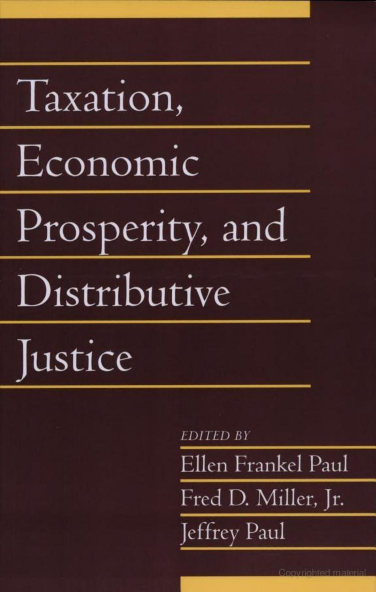 Taxation, economic prosperity, and distributive justice