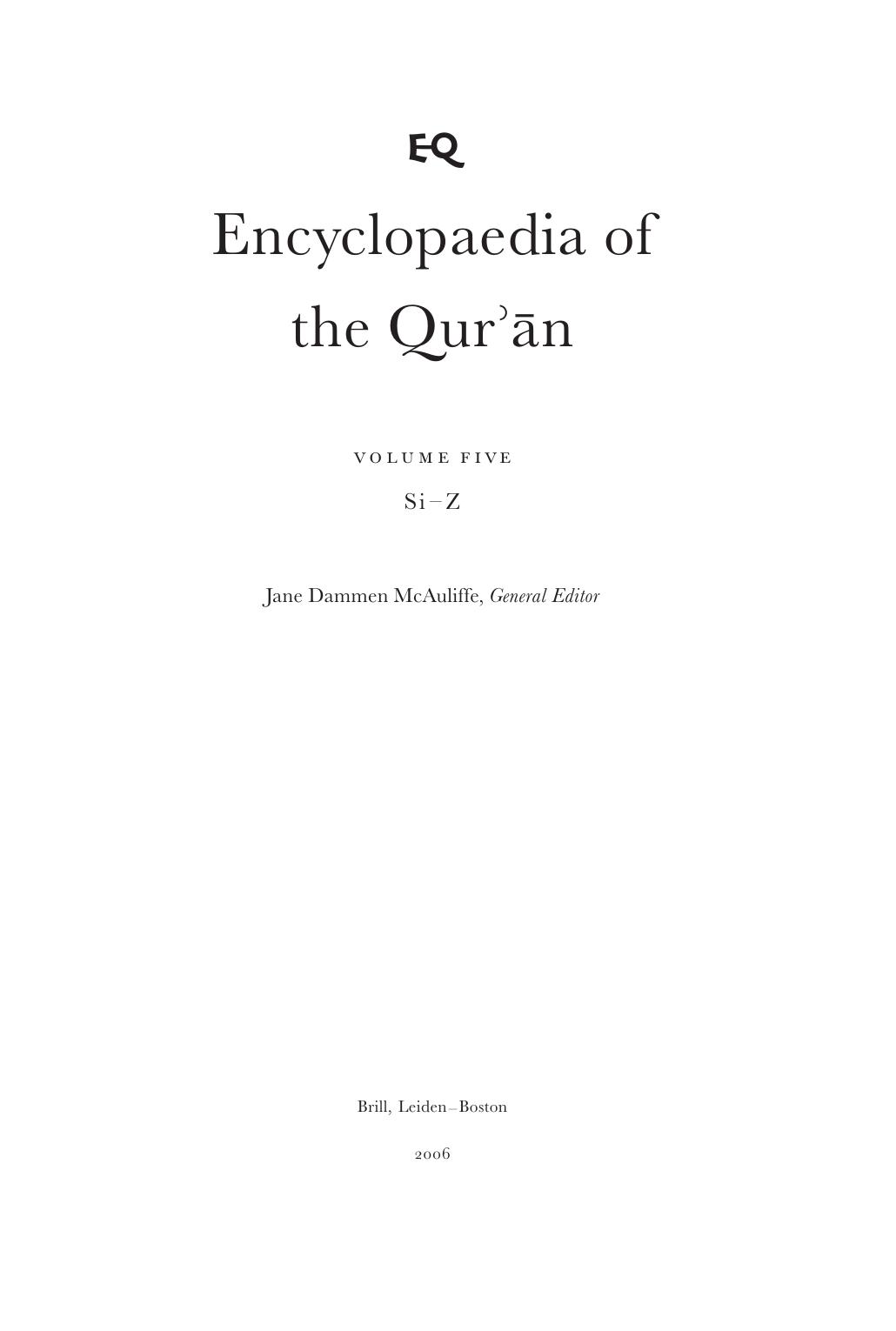 Encyclopaedia of the Quran, Volume 5