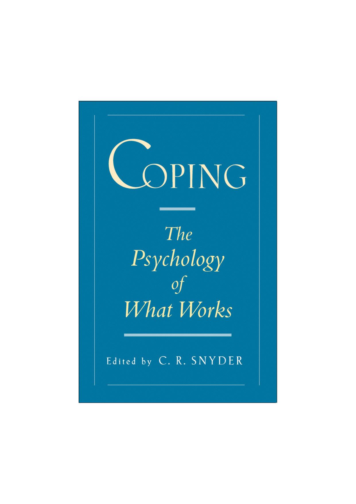 Coping : The Psychology of What Works