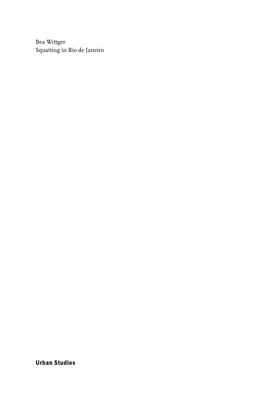 Squatting in Rio de Janeiro - Constructing Citizenship and Gender from Below