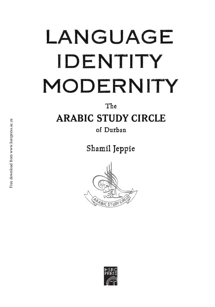 Language, Identity, Modernity: The Arabic Study Circle of Durban