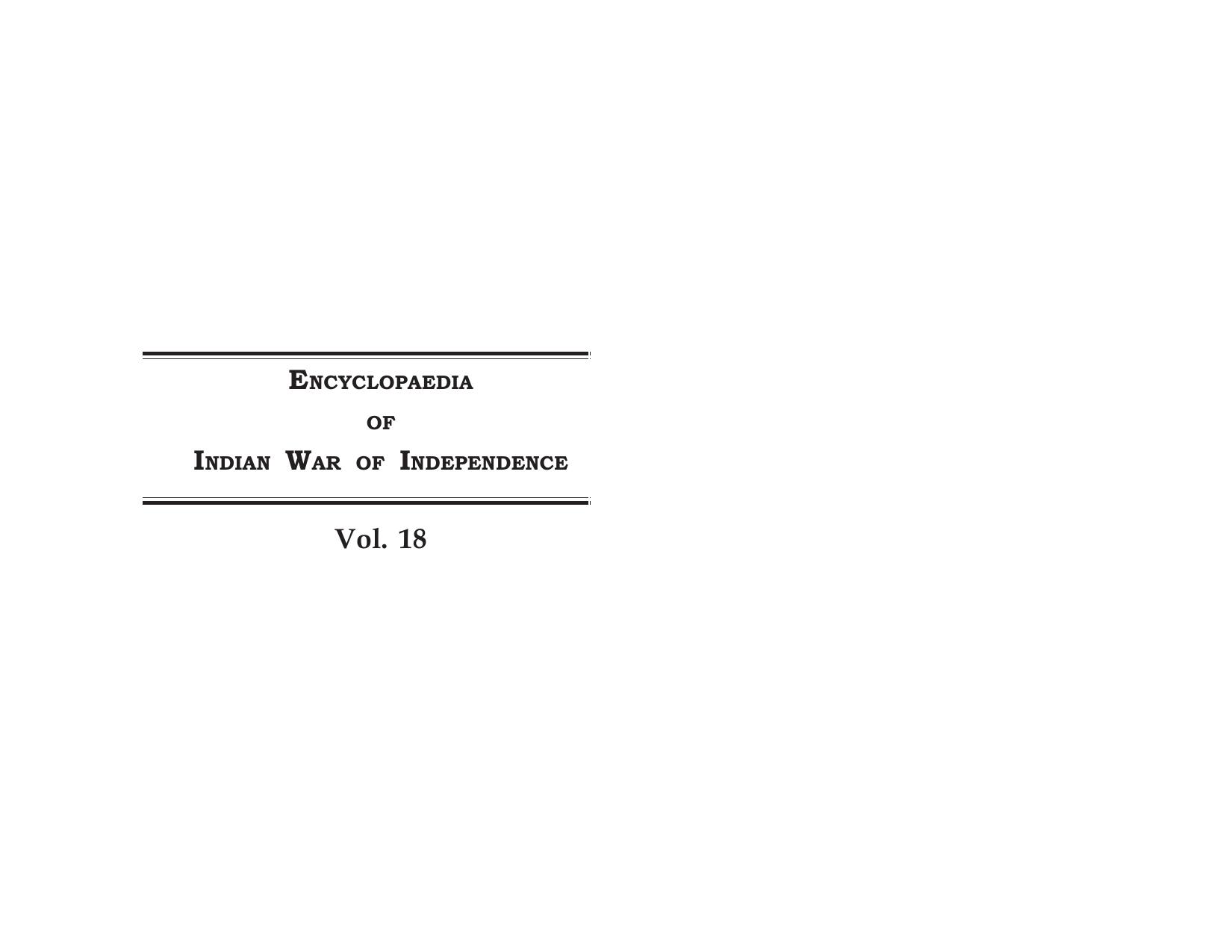 Encyclopaedia of Indian War of Independence (Vol. 18) NEW 2 (F).pmd