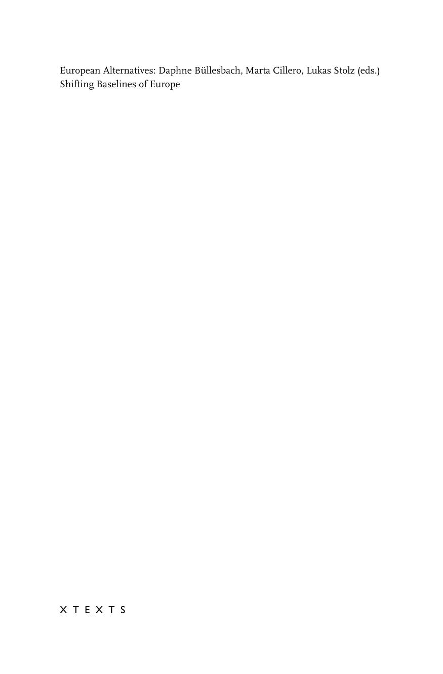 Shifting Baselines of Europe  New Perspectives beyond Neoliberalism and Nationalism