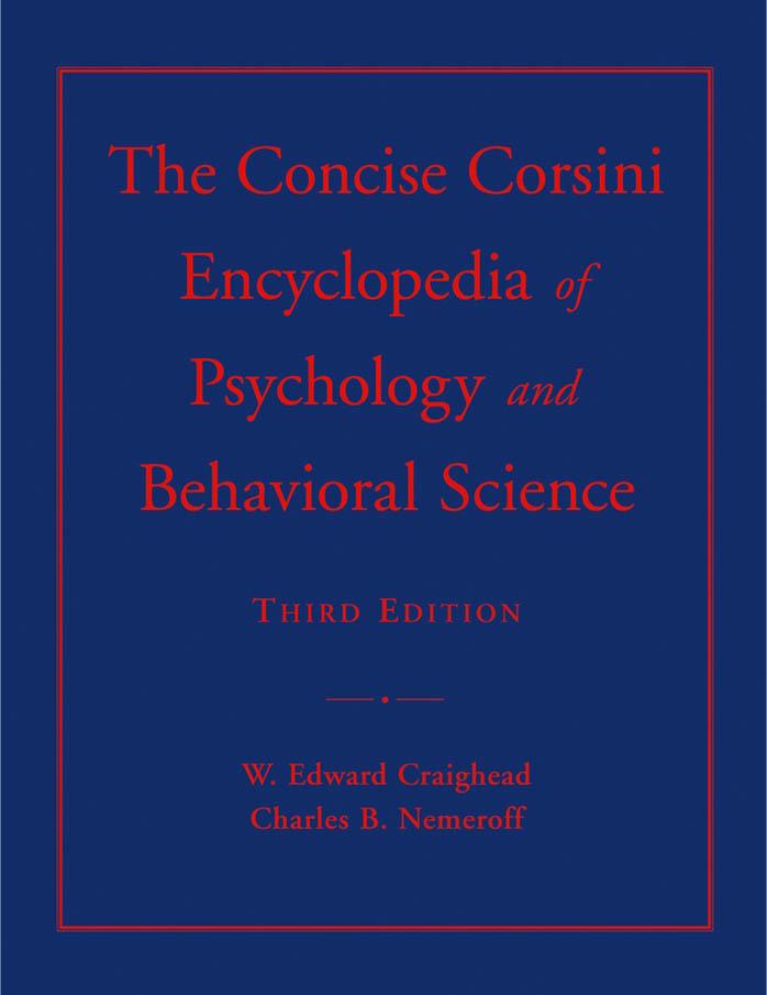 The Concise Corsini Encyclopedia of Psychology and Behavioral Science