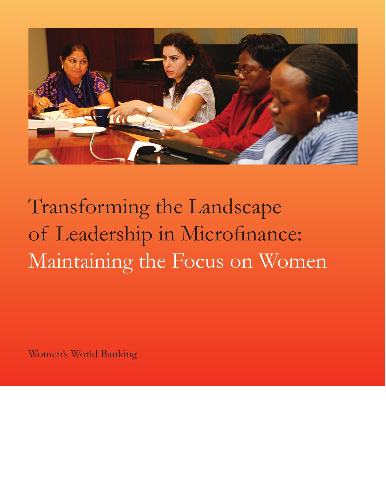 transforming the landscape of leadership in microfinance e