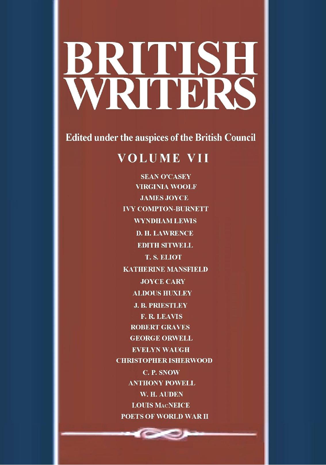 British Writers, Volume VII: Sean O'Casey to Poets of World War II