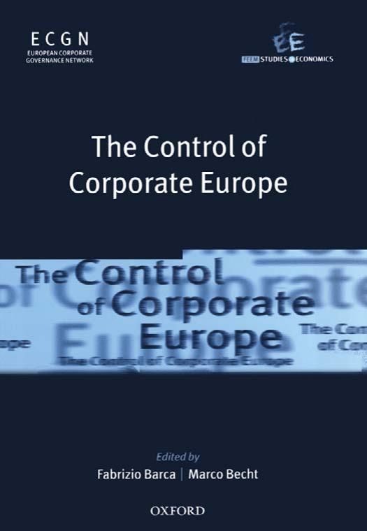 The Control of Corporate Europe (Feem Studies in Economics)
