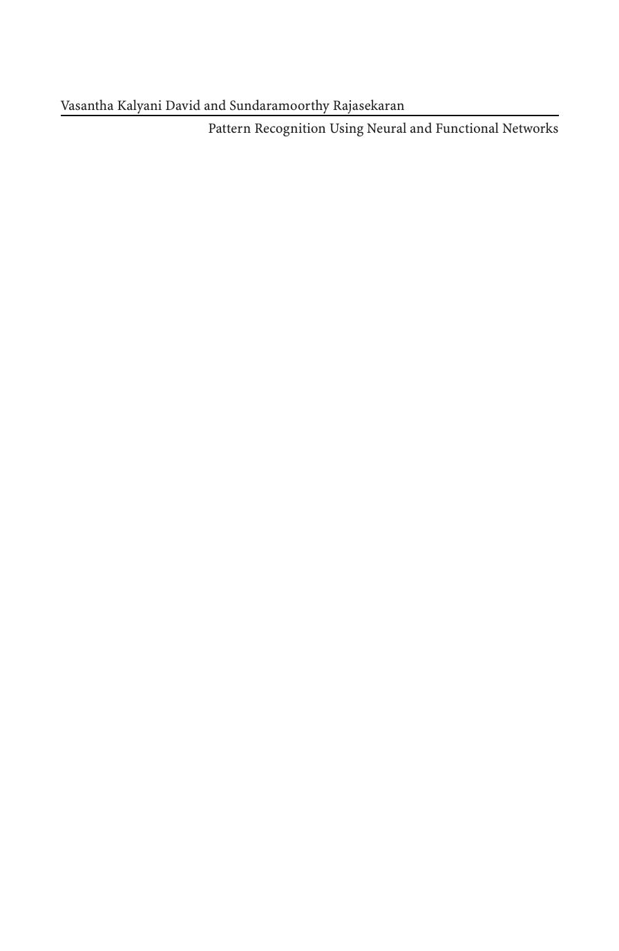 Pattern Recognition Using Neural and Functional Networks