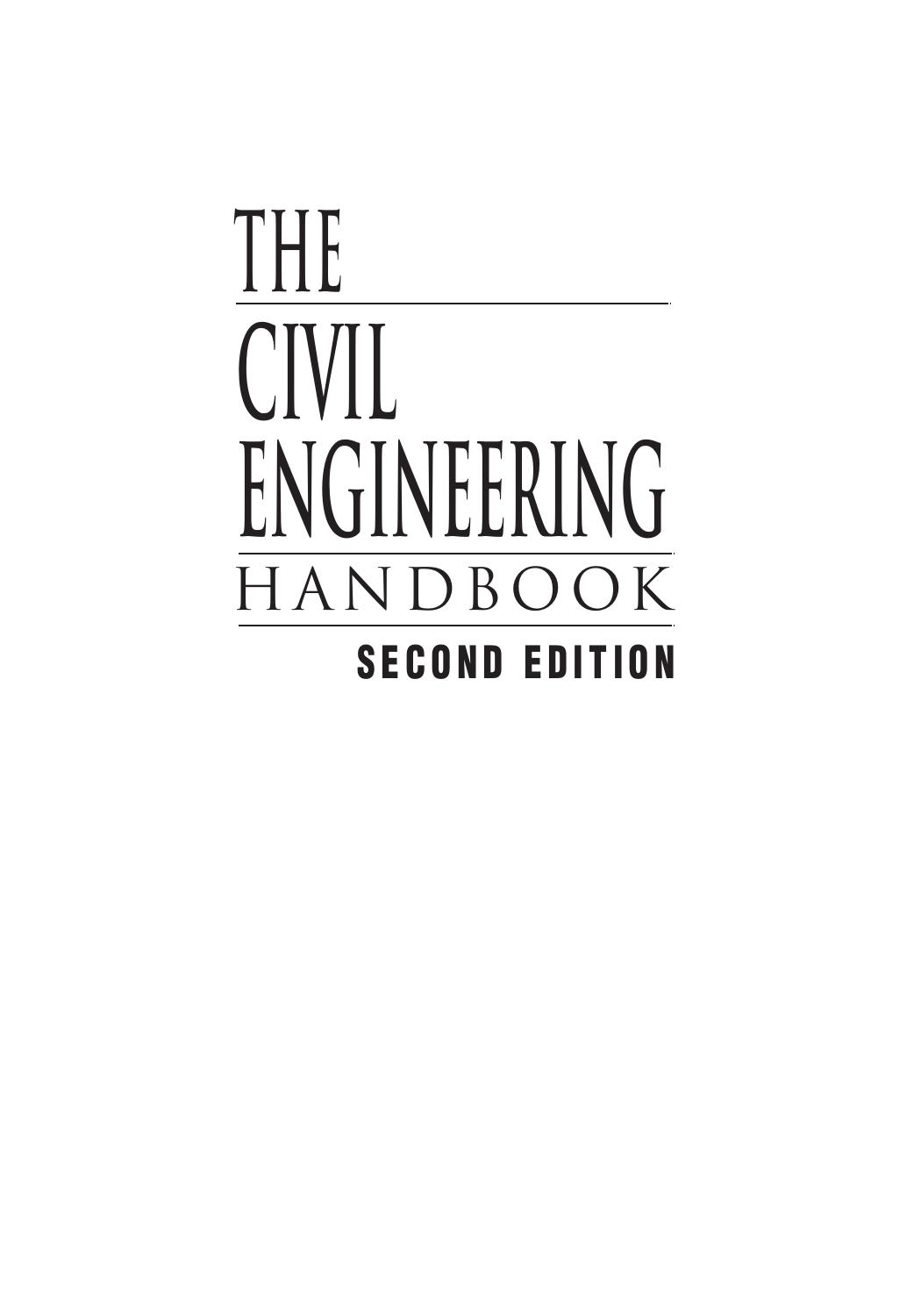 The Civil Engineering Handbook, Second Edition