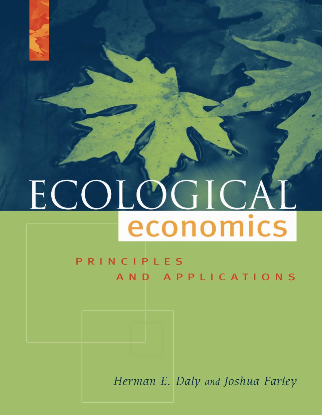 Ecological Economics: Principles And Applications