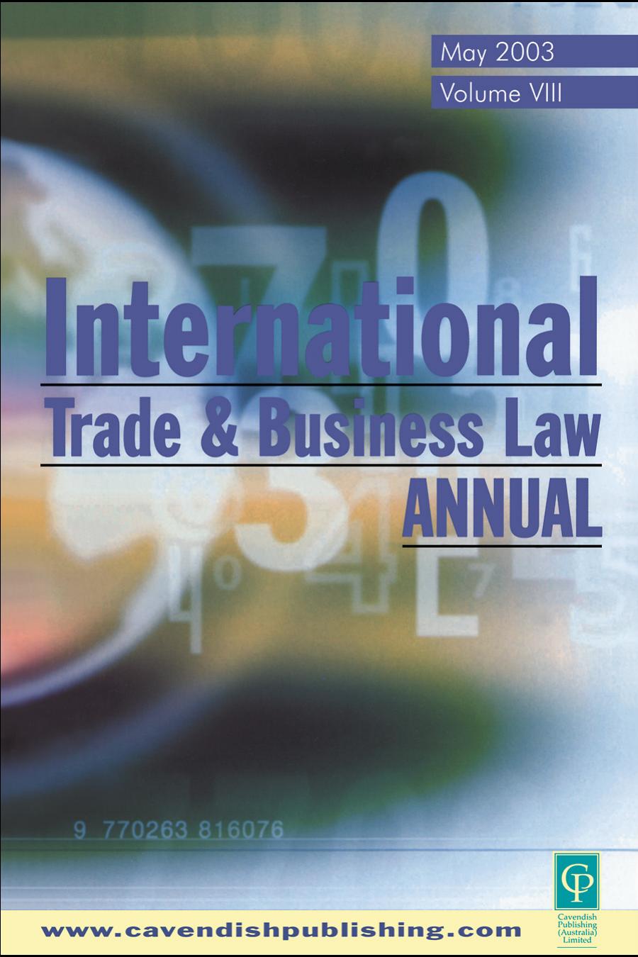 International Trade and Business Law Annual