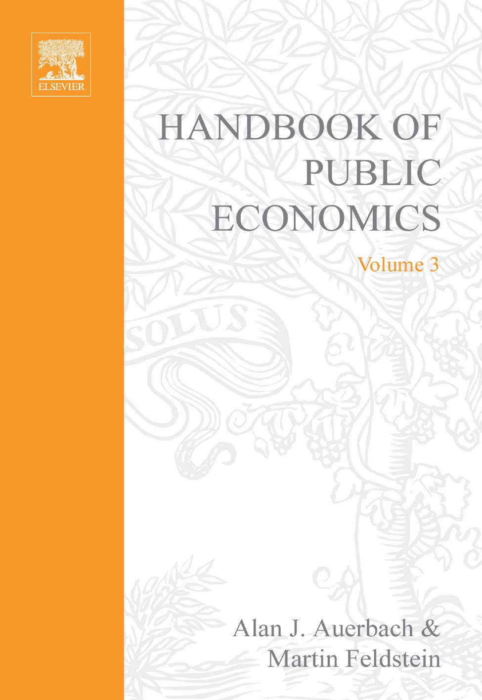Handbook of Public Economics, Volume 3