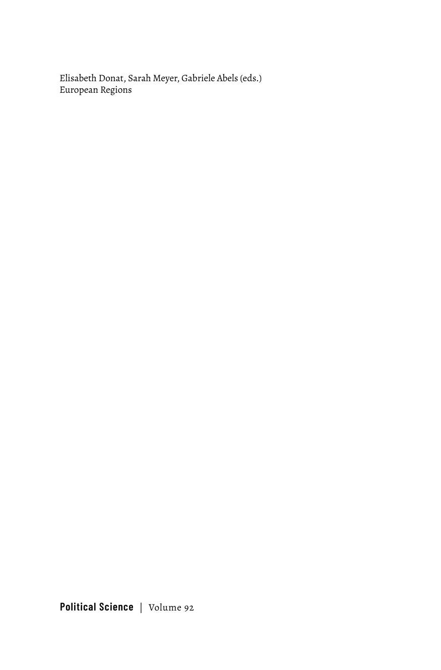 European Regions - Perspectives, Trends and Developments in the 21st Century