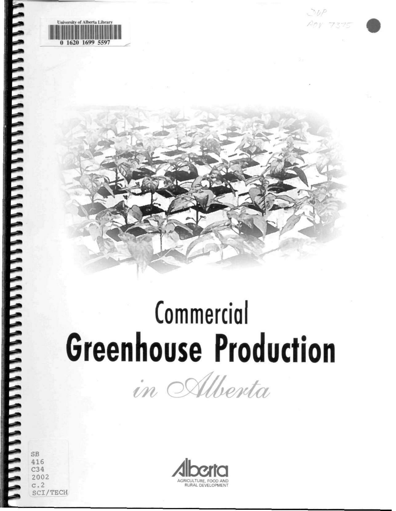 Commercial Greenhouse Production