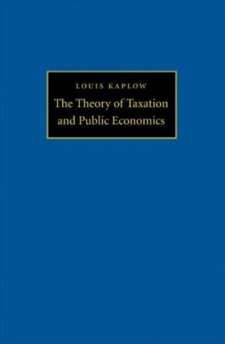 The Theory of Taxation and Public Economics