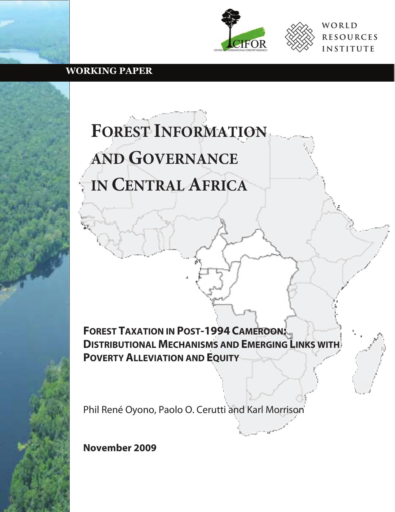 forest taxation in post1994 cameroon