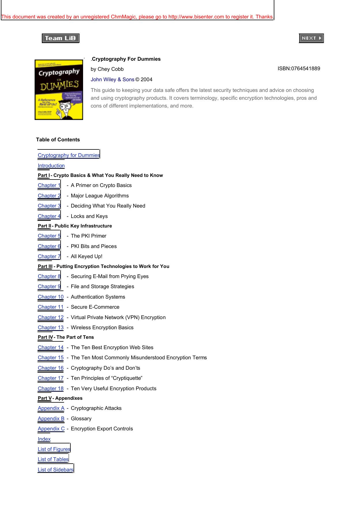 Cryptography For Dummies